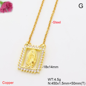 F6N409930avja-L017  Fashion Copper Necklace