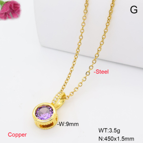 F6N409983aahl-L017  Fashion Copper Necklace