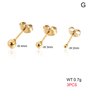 6E4004815aakl-900  316 Pin 18K PVD Ear Stacking  Stainless Steel Earrings