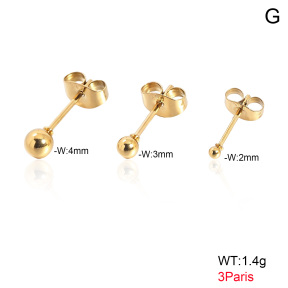 6E4004816vbpb-900  316 Pin 18K PVD Ear Stacking  Stainless Steel Earrings