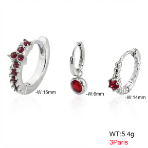 6E4004846ajil-900  316 Pin Ear Stacking Czech Stones & Zircon,Handmade Polished  Stainless Steel Earrings