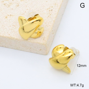 GEE003065vbpb-066  BC26050335E  Stainless Steel Earrings  316 Pin 18K PVD,Handmade Polished