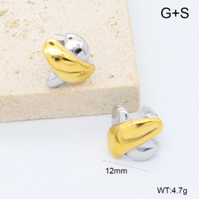 GEE003067bhva-066  BC26050335E-PS  Stainless Steel Earrings  316 Pin 18K PVD,Handmade Polished