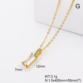 GEN002450bhva-066  18K PVD Zircon & Czech Stones,Handmade Polished  Stainless Steel Necklace  BC26040239N-8