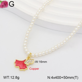 F2N300611bbon-J202  Fashion Copper Necklace