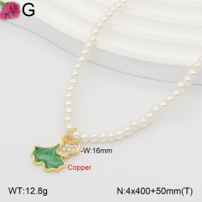 F2N300612bbon-J202  Fashion Copper Necklace