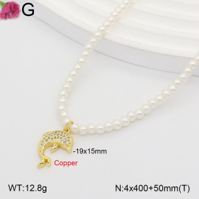 F2N300622bbon-J202  Fashion Copper Necklace