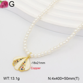 F2N300623bbon-J202  Fashion Copper Necklace