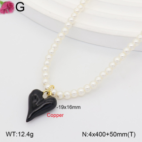 F2N300625bbon-J202  Fashion Copper Necklace