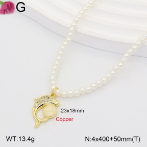 F2N300629bbon-J202  Fashion Copper Necklace