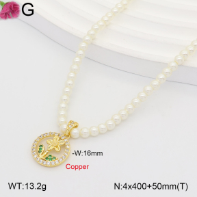 F2N300633bbon-J202  Fashion Copper Necklace