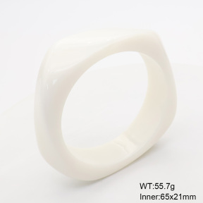 6BA300378bblo-900  Resin  Stainless Steel Bangle