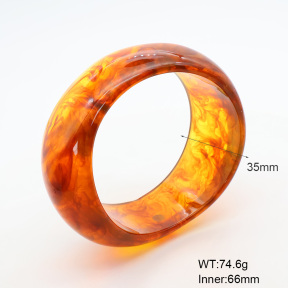 6BA300402bbmk-900  Resin  Stainless Steel Bangle