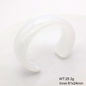 6BA300422aako-900  Resin  Stainless Steel Bangle