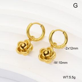 6E4004901abol-908  316 Pin 14K PVD  Stainless Steel Earrings