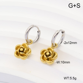 6E4004902vbnl-908  316 Pin 14K PVD  Stainless Steel Earrings