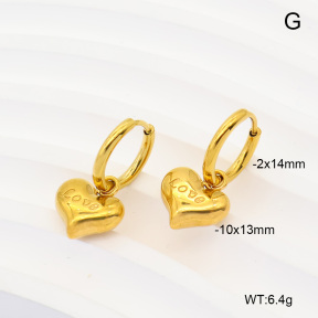 6E4004905abol-908  316 Pin 18K PVD  Stainless Steel Earrings