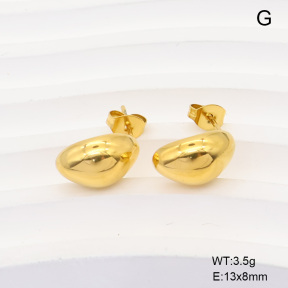 6E4004977vbll-908  316 Pin 18K PVD  Stainless Steel Earrings