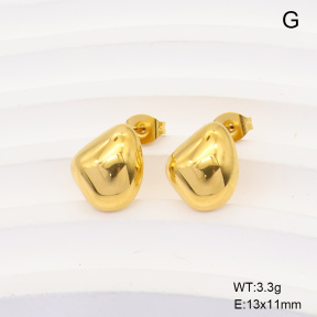 6E4004978vbll-908  316 Pin 18K PVD  Stainless Steel Earrings