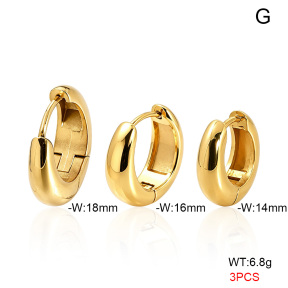 6E2007552vhhl-900  316 SS 14K PVD,Handmade Polished  Stainless Steel Earrings