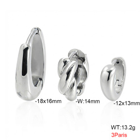 6E2007559vhpl-900  316 SS,Handmade Polished  Stainless Steel Earrings