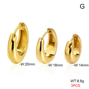 6E2007560vhhl-900  316 SS 14K PVD,Handmade Polished  Stainless Steel Earrings