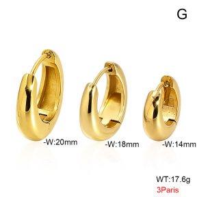 6E2007561aiil-900  316 SS 14K PVD,Handmade Polished  Stainless Steel Earrings