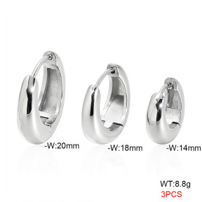 6E2007562bhva-900  316 SS,Handmade Polished  Stainless Steel Earrings