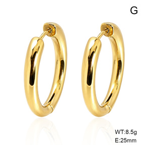6E2007564bblk-G038  316 SS 14K PVD  Stainless Steel Earrings