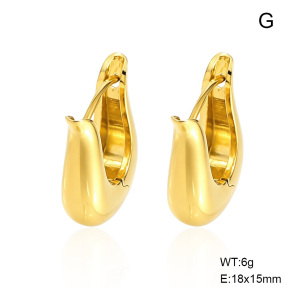 6E2007570vbnb-G038  316 SS 14K PVD,Handmade Polished  Stainless Steel Earrings