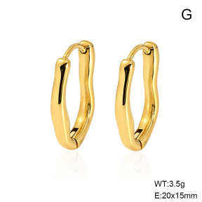 6E2007572vbnb-G038  316 Pin 14K PVD  Stainless Steel Earrings
