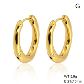 6E2007590vbnb-G038  316 Pin 14K PVD,Handmade Polished  Stainless Steel Earrings