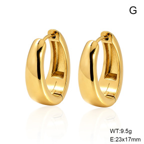 6E2007592vbnb-G038  316 SS 14K PVD,Handmade Polished  Stainless Steel Earrings