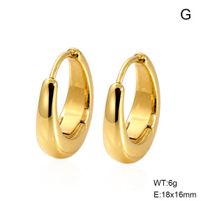 6E2007596vbnb-G038  316 SS 14K PVD,Handmade Polished  Stainless Steel Earrings