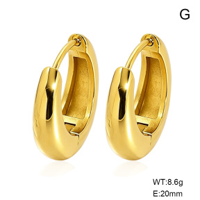 6E2007598vbnb-G038  316 SS 14K PVD,Handmade Polished  Stainless Steel Earrings