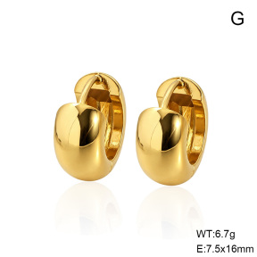 6E2007604vbnb-G038  316 SS 14K PVD,Handmade Polished  Stainless Steel Earrings