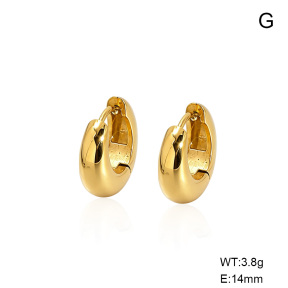 6E2007606vbnb-G038  316 SS 14K PVD,Handmade Polished  Stainless Steel Earrings