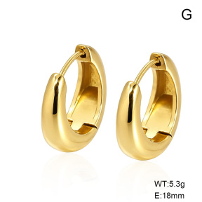 6E2007610vbnb-G038  316 SS 14K PVD,Handmade Polished  Stainless Steel Earrings