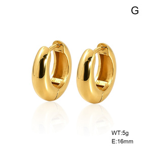 6E2007612vbnb-G038  316 SS 14K PVD,Handmade Polished  Stainless Steel Earrings
