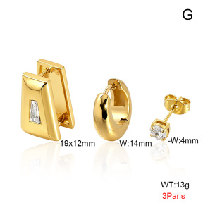 6E4005097vhpl-900  316 Pin 14K PVD Zircon,Handmade Polished  Stainless Steel Earrings