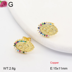 F2E402369ablb-J202  Fashion Copper Earrings