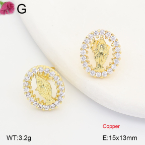F2E402380ablb-J202  Fashion Copper Earrings