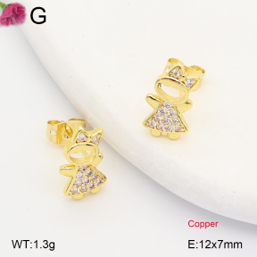 F2E402384ablb-J202  Fashion Copper Earrings