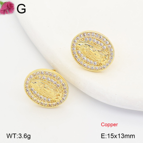 F2E402389ablb-J202  Fashion Copper Earrings