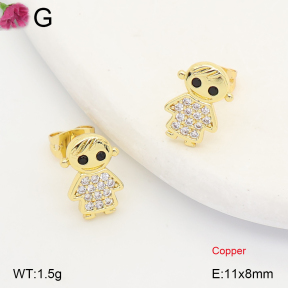 F2E402423ablb-J202  Fashion Copper Earrings