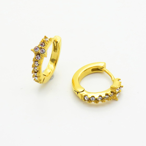 6E4003779vhmv-106D  Czech Stones,Handmade Polished  E:15mm  Stainless Steel Earrings