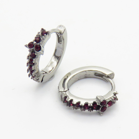 6E4003786vhkb-106D  Czech Stones,Handmade Polished  E:15mm  Stainless Steel Earrings