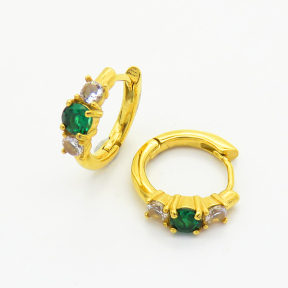 6E4003795ahlv-106D  Zircon,Handmade Polished  E:17mm  Stainless Steel Earrings
