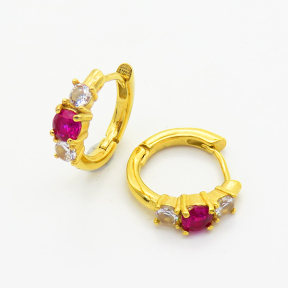 6E4003799ahlv-106D  Zircon,Handmade Polished  E:17mm  Stainless Steel Earrings