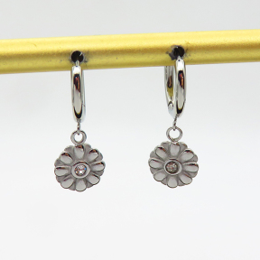 6E4003820bhva-700  Czech Stones,Handmade Polished  E:10mm  Stainless Steel Earrings